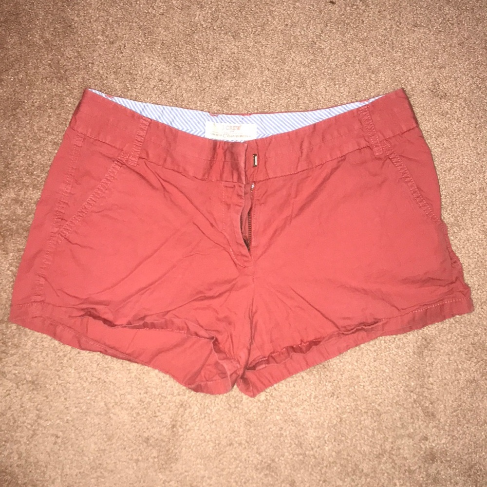 J. Crew red chino shorts